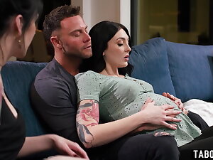 Pregnant couple dealing with unsatisfied cravings inviting a third