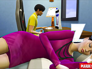 Japanese step-son fucks asian stepmom  after watching porn masturbating abutting her-Family Sex Proscribe - Adult Movies