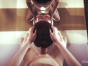 Naruto Hentai - Sarada Threesome with POV increased by cum in her mouth increased by pussy (Uncensored) - Japanese Asian Manga anime game porn 3D